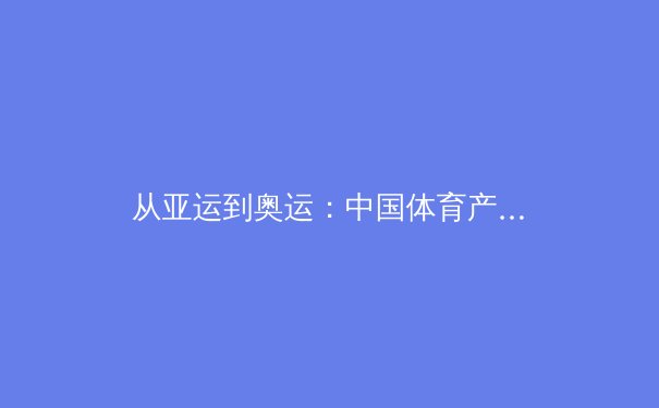 从亚运到奥运：中国体育产业数字化变革的深层逻辑与未来路径 - 2